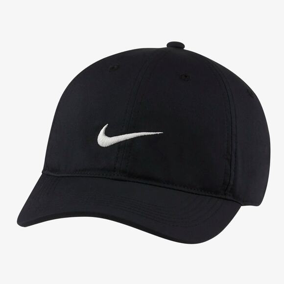 Nike Heritage86 Dri-Fit Strapback Hat Golf Black One Size Adjustable Swoosh - Picture 1 of 14